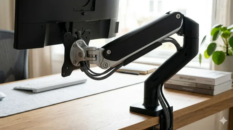 monitor arm closeup